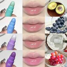 Ensemble de 8 baumes à lèvres en capsule aux fruits, hydratant pour les lèvres, atténue les rides des lèvres, pompe, élimine les peaux mortes, mini portable, facile à appliquer, est un choix idéal pour les soins des lèvres, et également un cadeau parfait pour les femmes lors d'occasions spéciales, de festivals et de la Saint-Valentin - Inodore - Voir 10