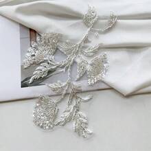 1PC Embroidered Beaded Lace Decorative Applique, Used For DIY Sewing Clothing Hand Decoration - ZH240 - View 9