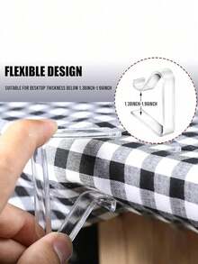 10pcs Transparent Non-Slip Tablecloth Clips, Kitchen Home Tablecloth Fasteners, Anti-Slip Fixing Buckles, Suitable For Wedding Party And Family Dinner, Essential Tablecloth Fasteners For Kitchen, Restaurant, Hotel - Multicolor - View 4