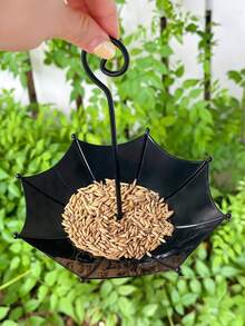 1 cái máng ăn cho chim hình ô đa năng nhỏ gọn, phù hợp treo ngoài trời, làm đồ thủ công, trang trí sân vườn và sân nhà - Máy cho chim ăn dạng ô - Xem 4