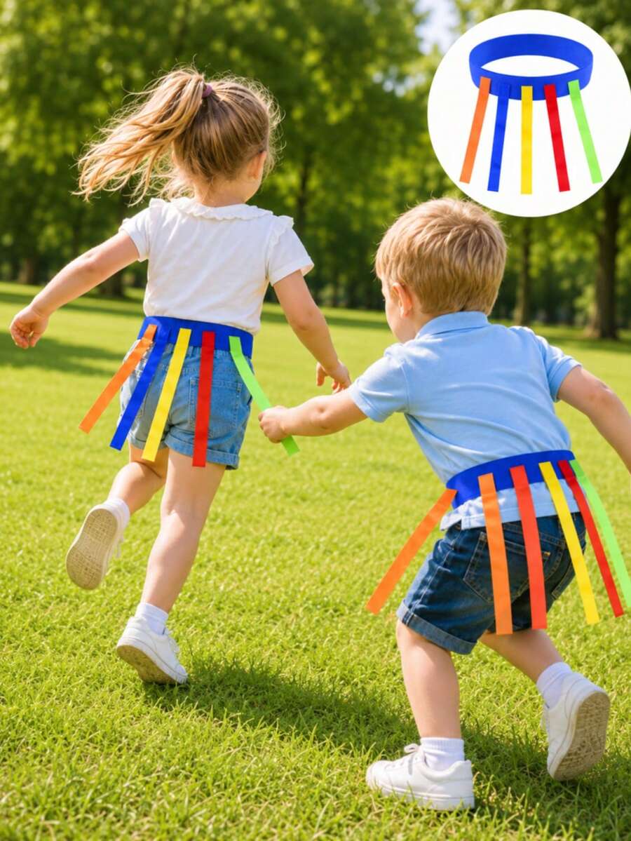 Colorful Tail Catching Game Belt For Kids Interactive Outdoor Play Improves Motor Skills Boys Girls Party Game - Multicolor - View 1