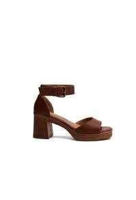 Women Heeled Sandals - Camel - View 2