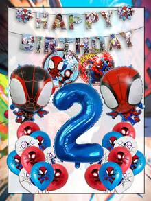 24pcs MARVEL Spider-Man Latex Balloons Birthday Party Decoration Set,Superhero Theme Cartoon CuteShape Inflatable Yard Decorations, Marvel Fan Display Ornaments, Suitable For Birthday Parties, Family Gatherings And Festival Decoration Supplies - View 14