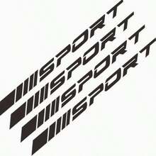 4pcs SPORT Style Underwire Racing Stickers - A - View 7