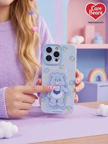 Care Bear X Joivida Capa para celular com estampa de urso arco-íris e suporte de acrílico, compatível com iPhones 13 a 17, resistente a impactos, elegante e multifuncional. - Multicolorido - Ver 2