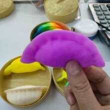 1pc 4pcs/Cage + 3 Random Styles Realistic Dumpling Stretchable Squeeze Toy, Creative Stress Relief Soft Toy, Suitable For Teens 14+ And Adults, Soft Gift - Multicolor - View 4