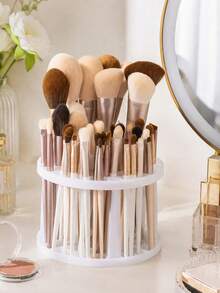 1 Buah Tempat Kuas Makeup Putar Multifungsi, Organizer Kuas Makeup Meja, Rak Penyimpanan Kuas Makeup, Stand Display Ringan, Organizer untuk Pensil Alis dan Kuas Makeup, Tempat Pena Multi-Slot, Organizer Penyimpanan Meja untuk Pelajar, Penyimpanan Alat Makeup Multi-Kompartemen yang Dapat Dilepas, Organizer Meja Rias Tahan Debu dan Lembap, Tempat Kuas Makeup Kapasitas Besar - MultiWarna - View 2
