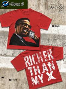 T-Shirt Da Uomo Y2K 2026, "Richer Than My X", Elementi Di Poster TV, Sport All'aria Aperta, Moda Street Moderna, T-Shirt Da Uomo Alla Moda E Morbide Realizzate In 100% Cotone, Re - Crea - 查看 9