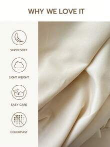 1pc 100% Polyester Solid Color Lace Long Pillowcase, Lightweight And Elegant, Soft As A Cloud, Suitable For Bedding And Sofa Decoration (Pillow Insert Not Included) - Light Khaki - View 3