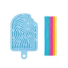 Silicone Sensory Activity Board, Double-Sided Pressure Relief Toy Suitable For Anxiety, Stress, ADHD, Autism And Soothing, Noise-Free And Mess-Free, Comes With Portable Travel Bag And 12 Pull Strings, Suitable For Children 3+ And Adults, Slight Color Variation - Haiyan Blue - View 12
