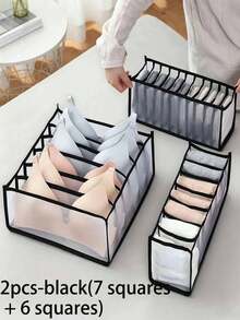 3pcs Underwear And Socks Storage Box, Foldable Drawer Design, 2/1pc, 3-In-1 Storage Box, Durable Nylon Material, Suitable For Underwear And Socks Storage, Travel, Home, Storage, Clothing Storage And Dorm Organization Essential - Multicolor - View 15