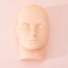 1pc Silicone Eyelash Extension Practice Head Model, Essential Tool For Beginners And Advanced Technicians, More Efficient And Realistic Practice. Skin-Like Touch, Realistic Eye Contour And Socket Lines, Accurately Simulates Real Eyelash Extension Angles - Multicolor - View 10