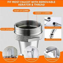 1PC New Extendable Mechanical Arm Universal Faucet Water Outlet Extension Nozzle Aerator Universal Connector Long Anti-Splash - Silver - View 4