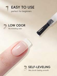 2 Botol 40ml Base Layer Gel Polish Kuku, Minyak Dasar Ekstensi Gel yang Diperkuat, Kuku Gel UV LED yang Dapat Direndam - 2pcs - View 5