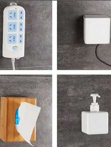 Wall-Mounted Power Outlet Bracket Hook - Hanging Outlet Storage Hook Rack - Space-Saving Storage Organizer - Suitable For Kitchen, Bedroom, Bathroom, Office, Desk, Entryway, Home - Ideal Choice For Home Organization - White - View 3