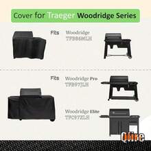 Grill Cover Traeger Woodridge Pro And Woodridge El Pet Grills, TFB97L TFC97XL Woodridge Pro Grill BAC776 Cover Accessory, 69"W X 28"D X 46" - Đen - Xem 4