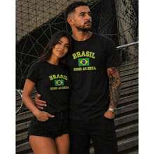 Kit Of 2 Couple's T-Shirts - Brazil Road To The Hexa (Brazilian National Team) World Cup 2026 - Unisex Shirt For Women And Men - 黑色 - 查看 2