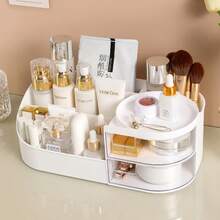 Organizador de cosméticos multicolor para escritorio, estante de almacenamiento para maquillaje y cuidado de la piel, caja de clasificación de lápices labiales, organizador de maquillaje de sobremesa con cajones, caja de almacenamiento para cuidado de la piel - Blanco - Ver 4