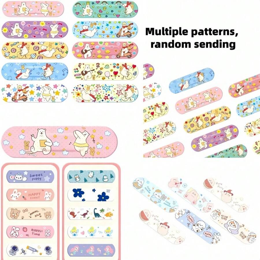 30/50/100pcs Kaos Kaki Transparan Anak-Anak Motif Kartun Anti Gesekan Bernapas Lucu, Tersedia Berbagai Pola Kartun - View 1
