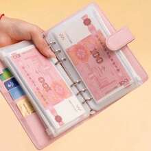 A6 Colorful Polka Dot PU Leather Zipper Cash Envelope Wallet, Multi-Pocket Budget Manager, Cash Storage Challenge System, Expense Tracking And Financial Goal Setting - A6 - View 4