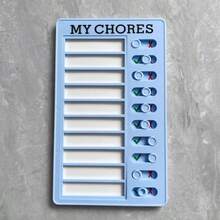 1pc Children's Chore Chart, Children's Visual Schedule Planner, ADHD Tool, Self-Discipline Learning Plan Task Organizer, RV Checklist, Planning Board, Checklist Board, Chore Organizer, Replacement Cardboard, Neurodiversity, Good Habit Tracker - A - View 7
