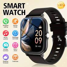 Smartwatch, 1.83-Inch Multifunctional Sports Smartwatch, Featuring Wireless Calling/Music, Message Notifications, Pedometer, Sedentary Reminders, And Multiple Watch Face Wallpapers. Suitable For Both Men And Women, Compatible With Android And IOS. Perfect As A New Year Gift. - 查看 16