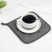 5pcs Kitchen Pot Holders, Kitchen Hot Pads, Countertop, Oven Rack Bulk, Kitchen Heat-Resistant Mat Set, Gray - Grey - View 5