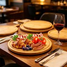 8Pcs 15x11 Inch Natural Pizza Boards With Handles, Wooden Serving Boards And Pizza Serving Trays, Multi-Use Cutting Boards For Pizza Night, Bread, Fruit, Cheese, Charcuterie Serving, Kitchen Party And Restaurant Use - View 11
