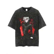 2026 Zhang LingHe Washed T-Shirt Streetwear Hip-Hop Fashion T-Shirts C-Drama Actor T-Shirt For Men And Women Short Sleeve Harajuku Summer - 後九洞 - 查看 1
