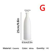 Nordic Modern Minimalist Creative White Ceramic Vase Home Living Room TV Cabinet Decoration Ornaments Office Desk Dining Table Decoration Crafts Gifts Birthday Graduation Home Decor Room Decor Flower Vase Glass Vase - White - View 11