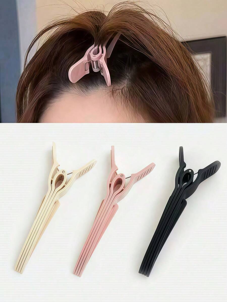 1个女士极简无痕发夹,尖顶设计,蓬松发根夹,鳄鱼夹,多功能造型夹,防滑四齿发夹,快速打造蓬松发型,适合沙龙和居家使用,隐形发髻器,哑光发夹,蓬松发夹,发爪,发夹,美发工具,沙龙美容旅行必备,美发产品,护发,发饰,夏季,假日,节日,派对 - 彩色 - 查看 1