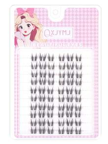 60 Clusters Korean Style C-Curl False Eyelash Clusters, Manga Style Eyelash Clusters, Create A Lively And Natural Makeup Effect. Suitable For Beginners, Reusable, Suitable For Daily Use, Parties, Travel And Holidays. - C - View 6