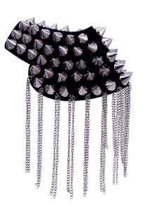 1 pieza Broche de hombrera con flecos y remaches para mujer - Plateado - Ver 4