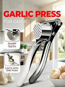 1 Piece Multifunctional Aluminum Alloy Garlic Press, Manual Garlic And Ginger Crusher, Kitchen Utensils, Easy To Use, Sturdy Structure, No Electricity Required, Manual Garlic Chopper For Garlic, Chili, Onion, Salad, Kitchen Tool - Multicolor - View 12