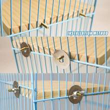 2pcs Bird Perch Platform, Parrot Standing Fan-Shaped Playground Wooden Perch Toy Cage Accessories, Suitable For Parrots, Cockatiels, Budgies, Lovebirds, Sugar Gliders, Rats, Mice, Hamsters Exercise Toys - View 5
