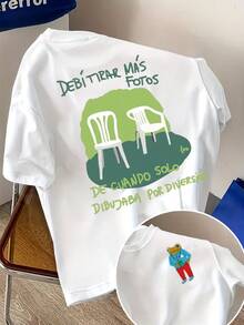 T-shirt unisexe ample avec imprimé grenouille et lapin portoricains << DtMF » pour femmes, idéal pour les festivals de musique. - Blanc 1 - Voir 2