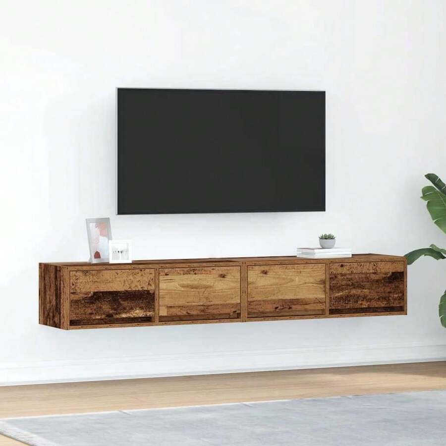 vidaXL TV Cabinets, Set Of 2, Light Oak, 80x31x25.5 Cm, TV Stand, Lowboard, Media Cabinet, TV Table, Hi-Fi Cabinet, TV Console - 橡木淺色 - 查看 1