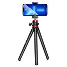 2026 靈活章魚三腳架 適用於 iPhone 智慧型手機 相機 DSLR 2合1設計 附手機支架 側邊冷靴 1/4''螺絲 - 查看 8