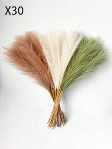 42 Stücke künstliches Pampasgras 55 cm flauschige Kunstblumen, künstliches Schilf Kunst-Pampasgras für Heim- und Bauernhausdekoration, Boho-Dekoration, künstliche Blumen Fake-Pampasgras Dekoration, Vasenfüller, Raumdekoration, Hochzeits-Tischdekoration, Halloween, Thanksgiving - Kaffeegrün - Übersicht 9