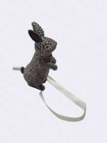 Multi-Functional Resin Woven Texture Rabbit Sculpture, Durable Rustic Style Rabbit Decor, Suitable For Indoor And Outdoor, Fashionable Home, Balcony, Cafe, Shop Decoration, Ideal Gift For Easter, Housewarming, Holidays And Birthdays - A - View 10