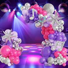 132pcs Music Hunter Balloon Arch Set - Koop Party Decor, Includes Disco ...