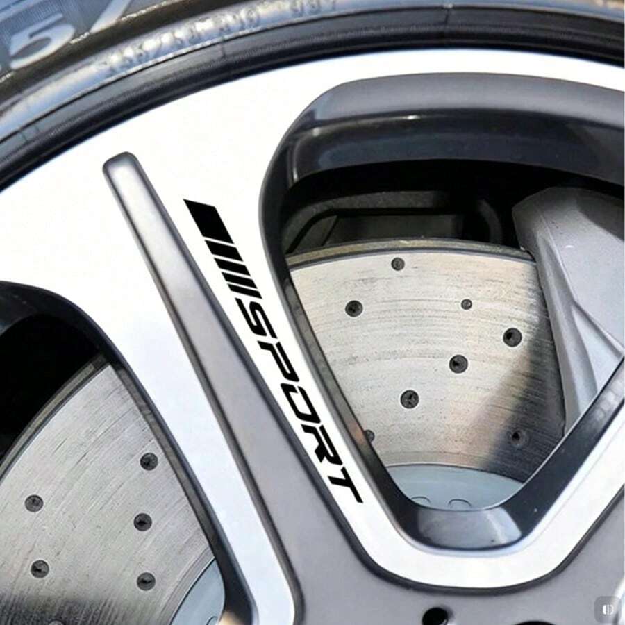 4 piezas Pegatinas de estilo deportivo con aros para carreras - A - Ver 1