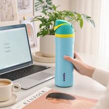 OWALA FreeSip 24oz Insulated Cup, Stainless Steel Straw Bottle, Fashion Design, Popular Holiday Gift For Teens Adults, Great For Travel Sports & Outdoor Adventures - 淺藍色 - 查看 2