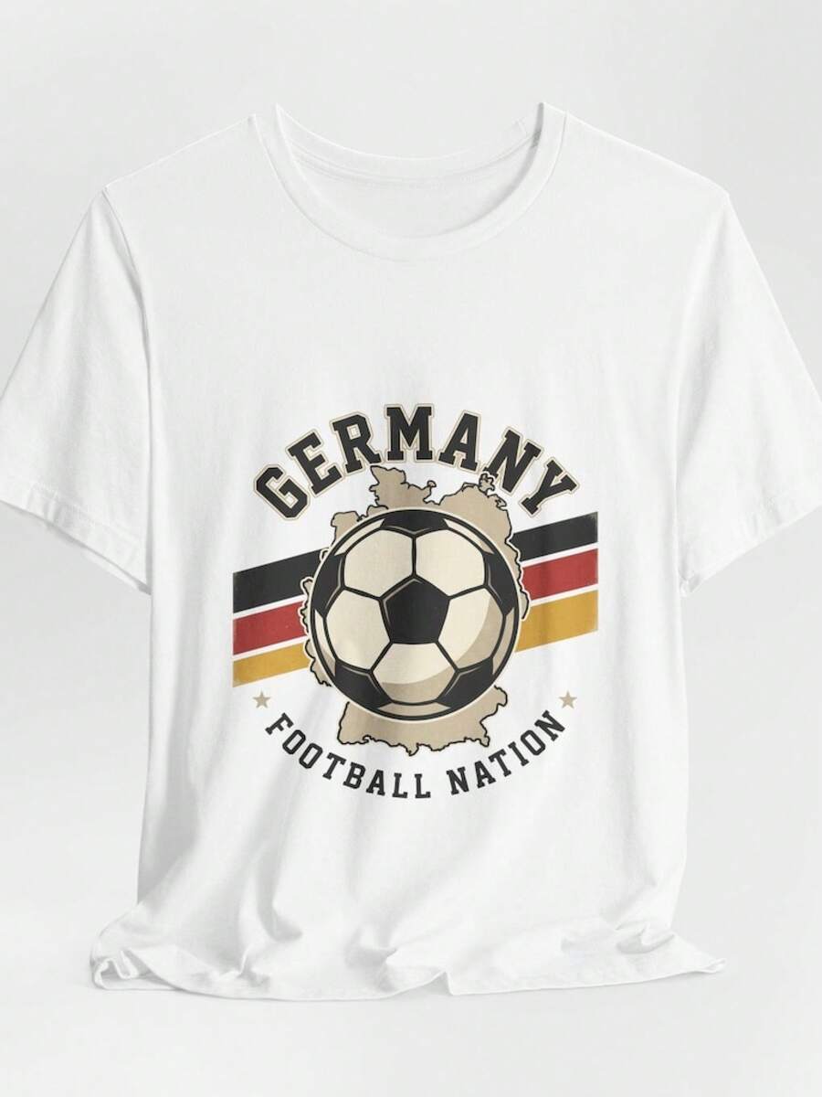Germany Football Fans' Unisex T-Shirt | Germany Soccer Jersey, Match Day Stadium Wear, New Arrivals In Football Clothing - White - View 1