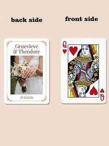 Personalized Custom Photo & Text Playing Cards, Romantic Keepsake Deck For Wedding/Anniversary, Custom Gift For Couples, Unique Collectible Card Set For Game Night & Souvenirs - Multicolor - View 12