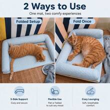 2026 New Summer Breathable Cooling Pet Bed, Comfortable With Raised Edges, Orthopedic Cooling Dog Bed, Soft Washable Dog Mattress, Non-Slip Washable Cooling Pet Mat, All Seasons Use, Suitable For Small, Medium, Large Dogs And Cats - Baby Blue - View 6