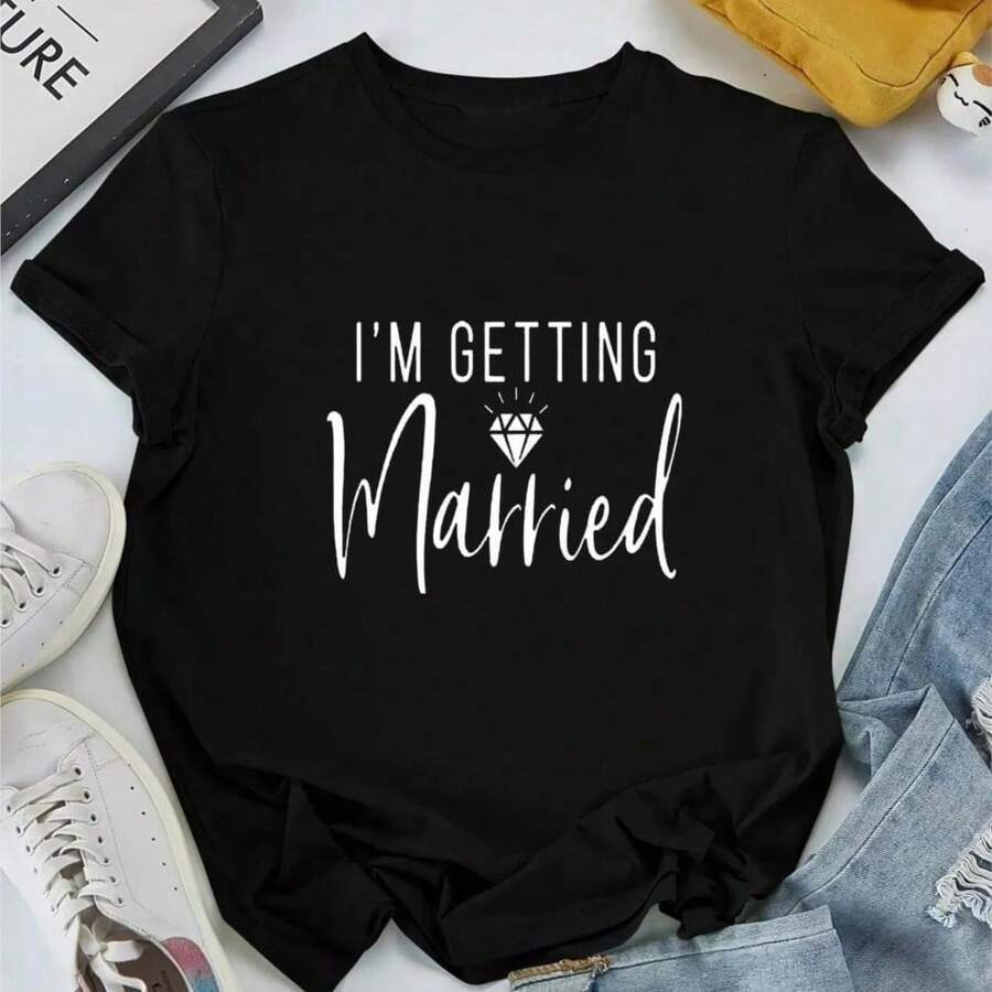2026 Women's Quality Casual Cotton T-Shirt, Women's T-Shirts With Cartoon And Wine Print, Fun And Fashionable Clothes For Spring Summer, Elegant Women's T-Shirt, Printed T-Shirt For Girls, Unisex Basic T-Shirt - 黑色 4 - 查看 1