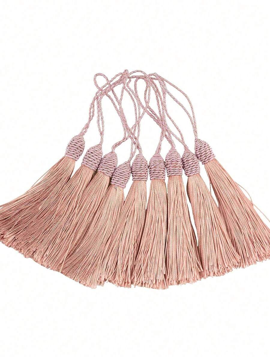 Marcapáginas de borla de seda con lazo de cuerda de 2 pulgadas y pequeño nudo chino, adecuado para fabricación de joyas, recuerdos, marcapáginas, accesorios de manualidades DIY
