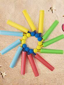 Coole Wasserpistole mit schwimmendem Schaumstoff, hell, tragbar, multifunktionaler Wassersprüher für Erwachsene, robust, große Kapazität, Pumpen-Typ Wasserblaster für Strand, Outdoor-Aktivitäten, Partyspiele, Gartenpartys, Outdoor-Spiel-Essentials - Schaumwasserpistole mit geradem Rohr - Übersicht 9