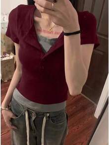 Women Tops - Navy Blue - View 7